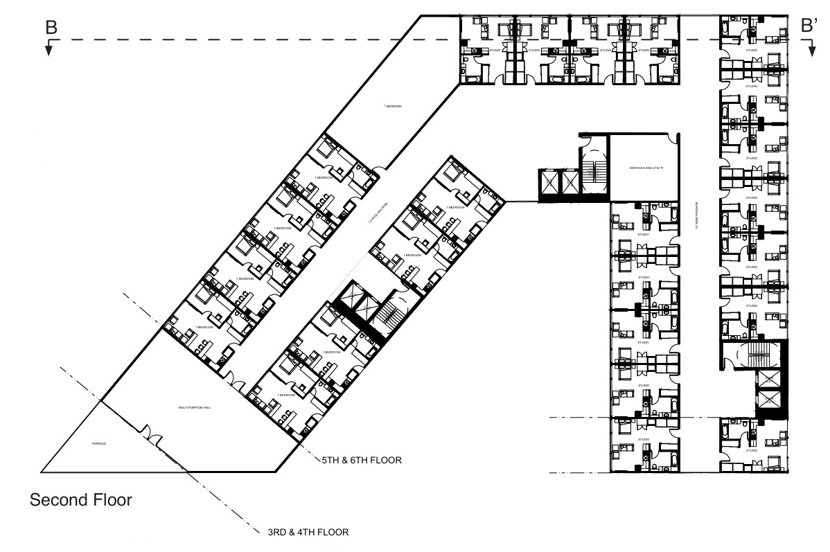 Block 1 Second Floor Plan
