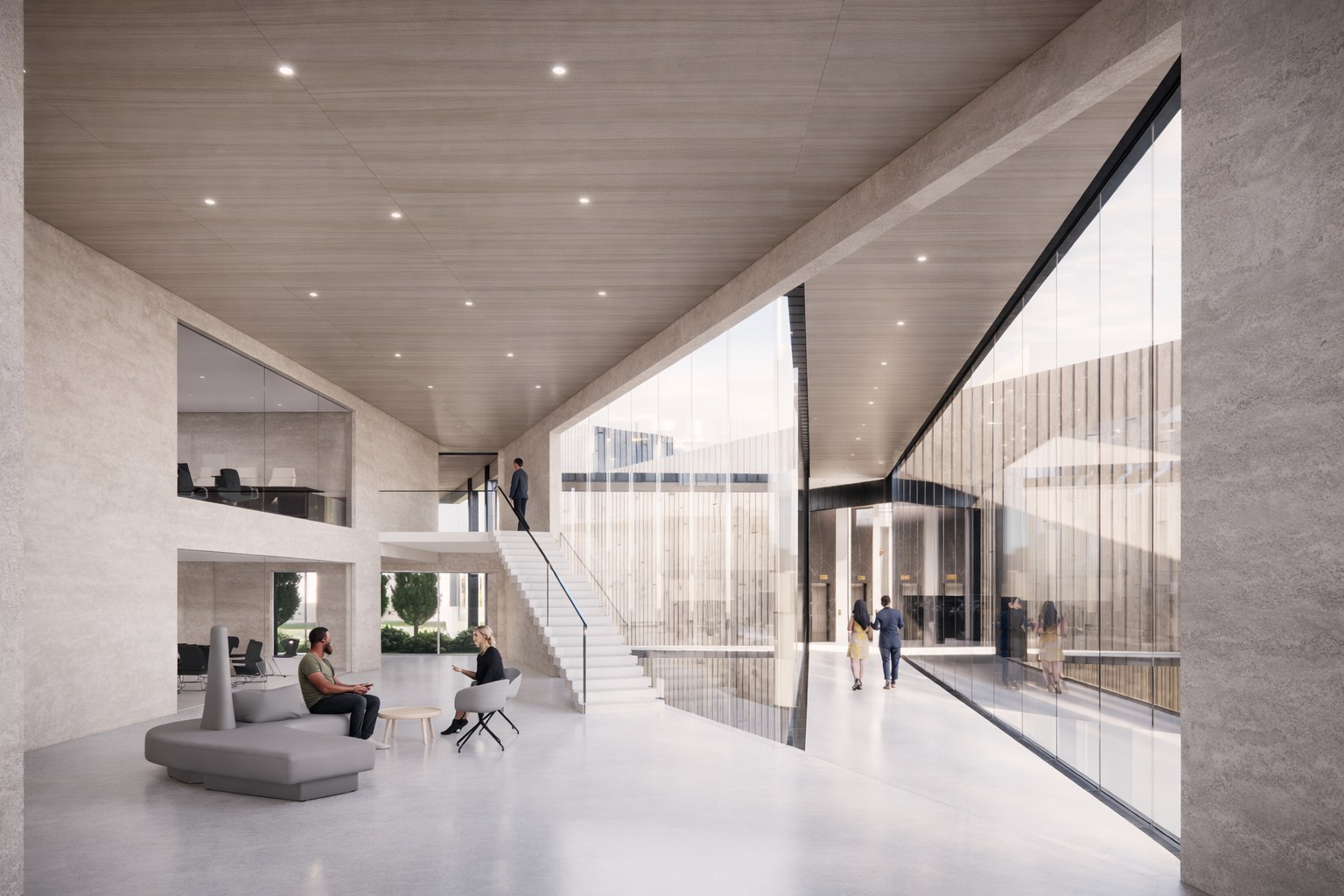 Education Area Lobby and Bridge — Third Floor